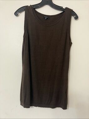 Lafayette 148 New York Brown Sleeveless linen Tank